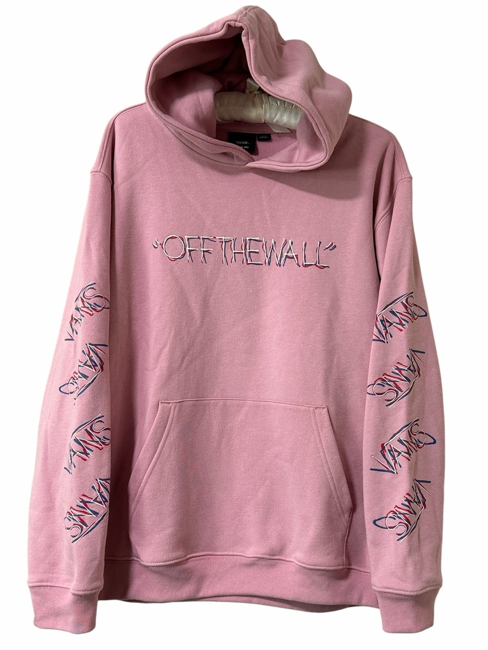 Vans Kids’ Pink Dawn Scribbled Past Pullover Hoodie Sweatshirt Size XL (18-20)
